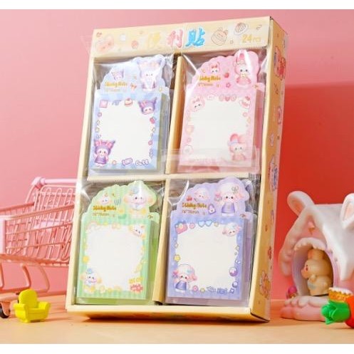 

100 Lembar Color Sticky Note Memo Label Sticker Bookmark Warna-warni Motif Sanrio - GG0378