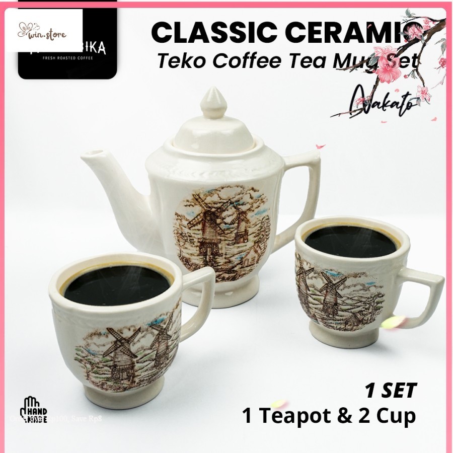 Set Tea Hampers / Nakato Tea Pot Set Tempat Minum Teko Dan Cangkir Classic