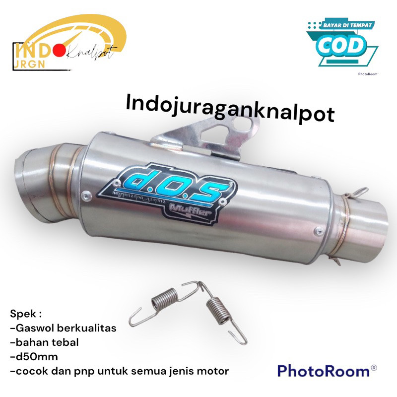 Silincer Knalpot Dos inlet d50mm suara Bass