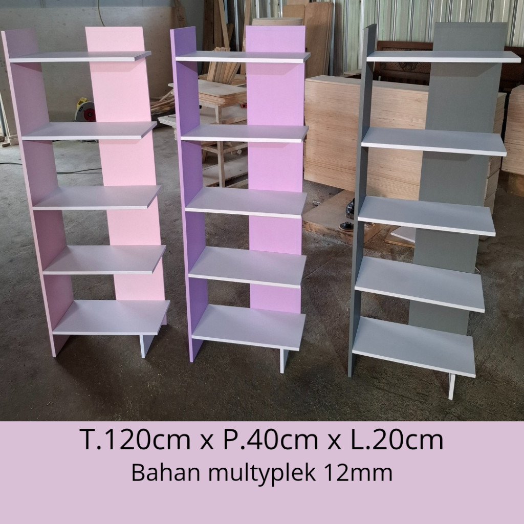 FR54E RAK SUDUT ruang tamu 5 susun rak bunga tinggi 120cm