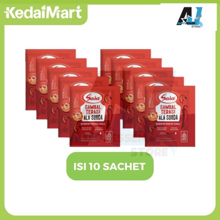 

AJS Sasa Sambal Terasi Ala Sunda Renceng Isi 10 x 18 Gram