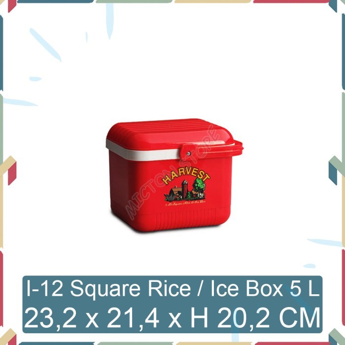 MICTON Lion Star Square Rice Ice Box Liter Termos Nasi Kotak Es Batu - I-12 5Liter