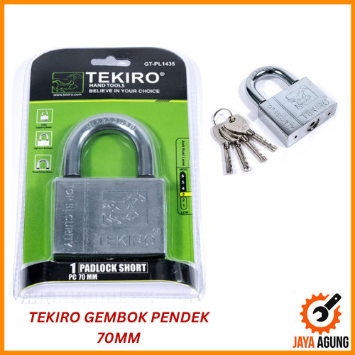 TEKIRO GEMBOK PENDEK 70 MM GT-PL1435 / PADLOCK SHORT