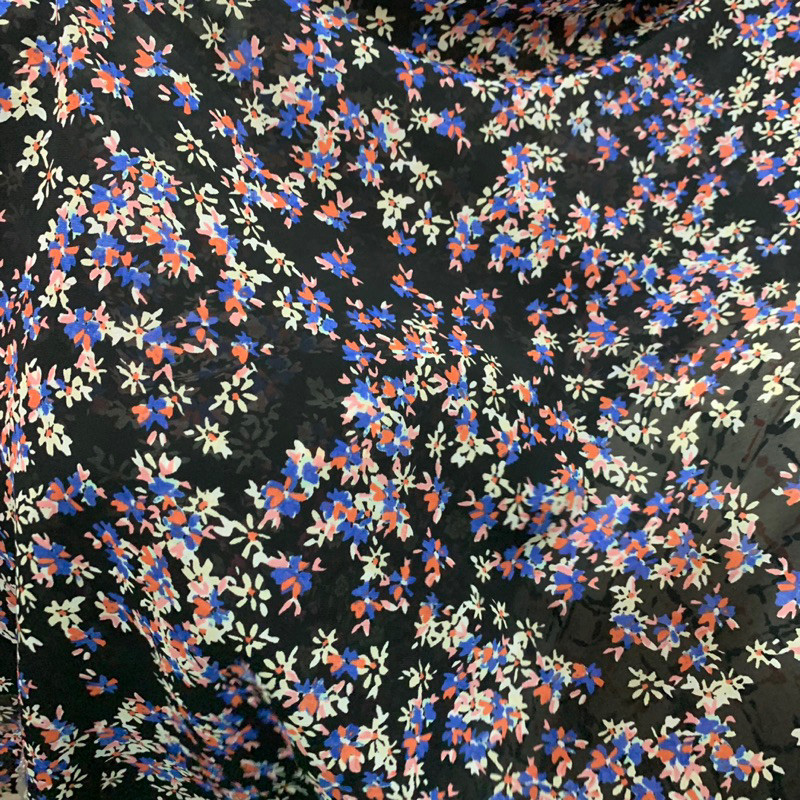 kain - kain bahan motif - kain ceruty motif bunga kecil - kain ceruty korea - kain ceruty import