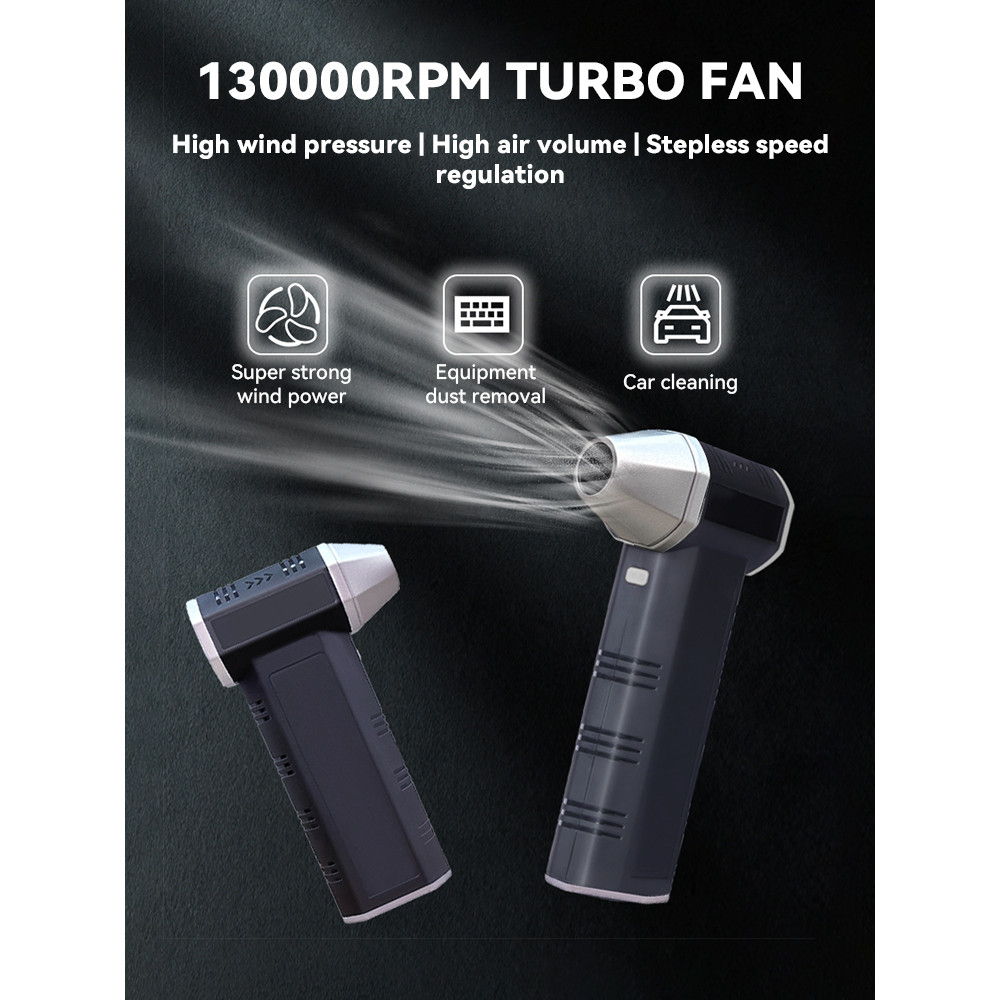 Mini Turbo Jet Fan 130000RPM Wind Speed 52m/s Brushless Motor Handheld Duct Fan High-Performance Cyc