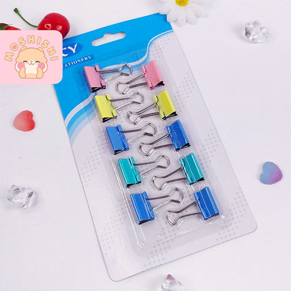

Binder Clip / Paper Clip / Klip Kertas Besi Mini Warna Isi 10 Pcs