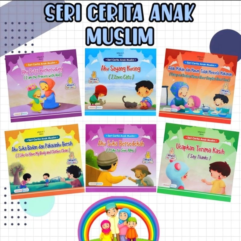 

Buku Cerita Anak Muslim Bilingual Full Color