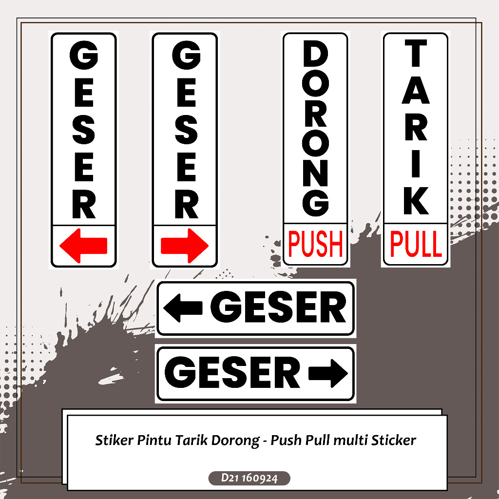 

Stiker Pintu Tarik Dorong - Push Pull multi Sticker