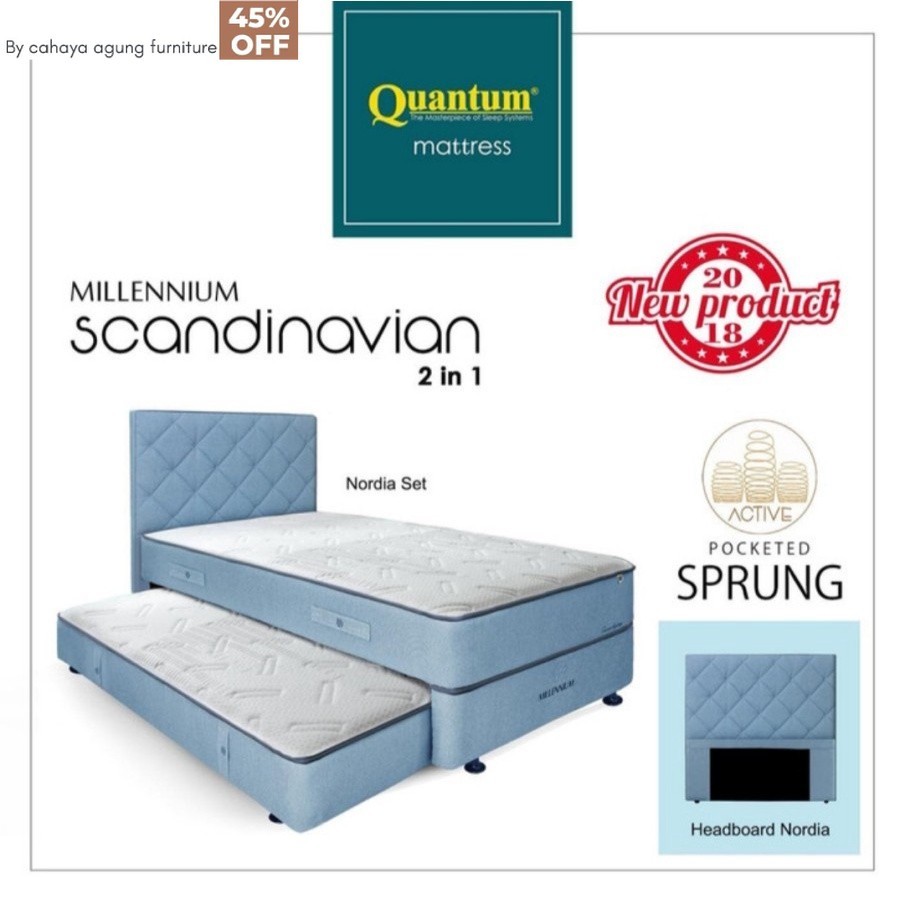 Quantum Springbed 2 in 1 Millennium Nordia Blue