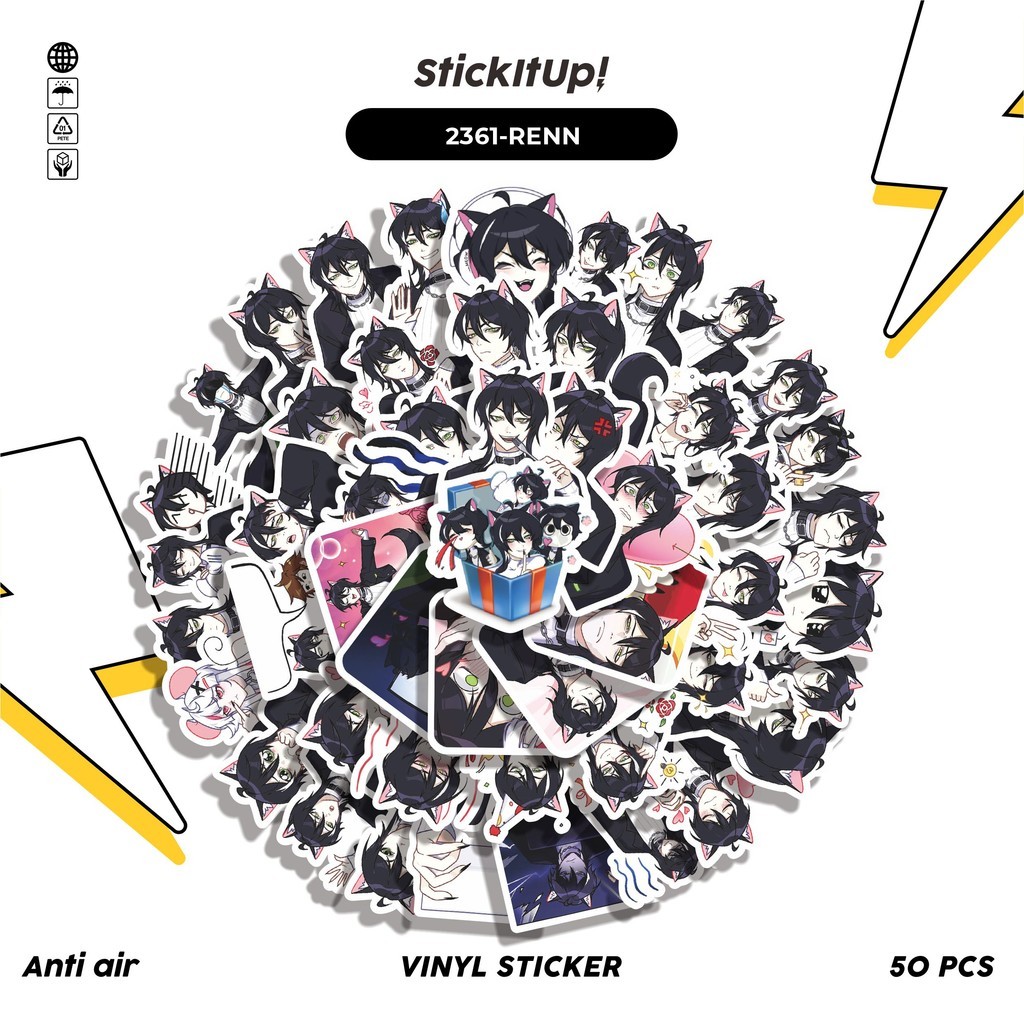

COD✨ 50 Pcs Stiker FUNNY REN NEKOBOY STICKER PACK 01 Lucu Anti Air Untuk Dekorasi Notebook Sepeda Skateboard Handphone DIY