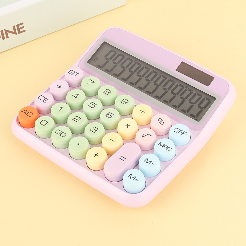 

Kalkulator Lucu Warna Warni Model Korea 12 Digit Display Besar Keyboard Dot Mekanik