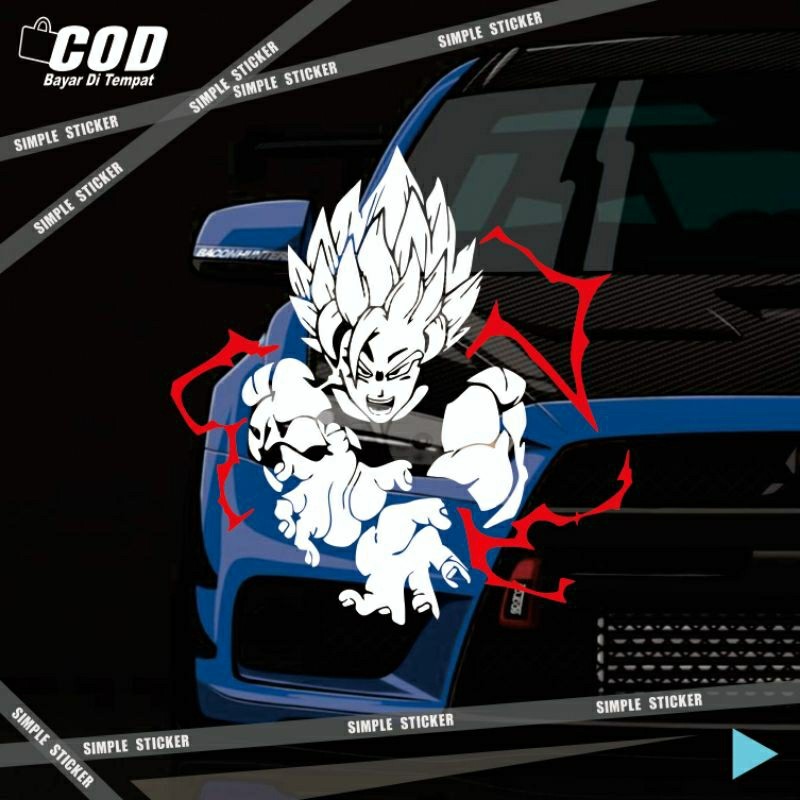 

sticker goku | stiker goku | sticker Dragonball | sticker cutting | reflective menyala
