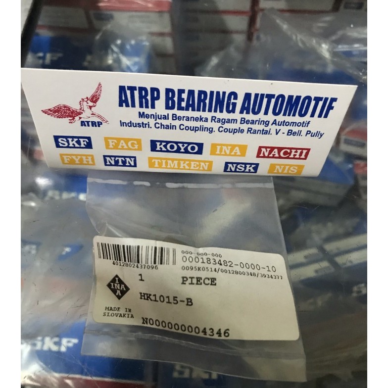 JUAL NEEDLE BEARING HK1015 HK 1015 B INA ORIGINAL 10X14X15 BEST SELLER