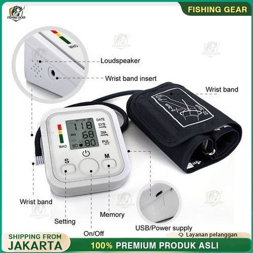 Alat Ukur Tekanan Darah Digital untuk Mengukur Tekanan Darah dan Jantung/Tekanan Darah Digital/Tensi