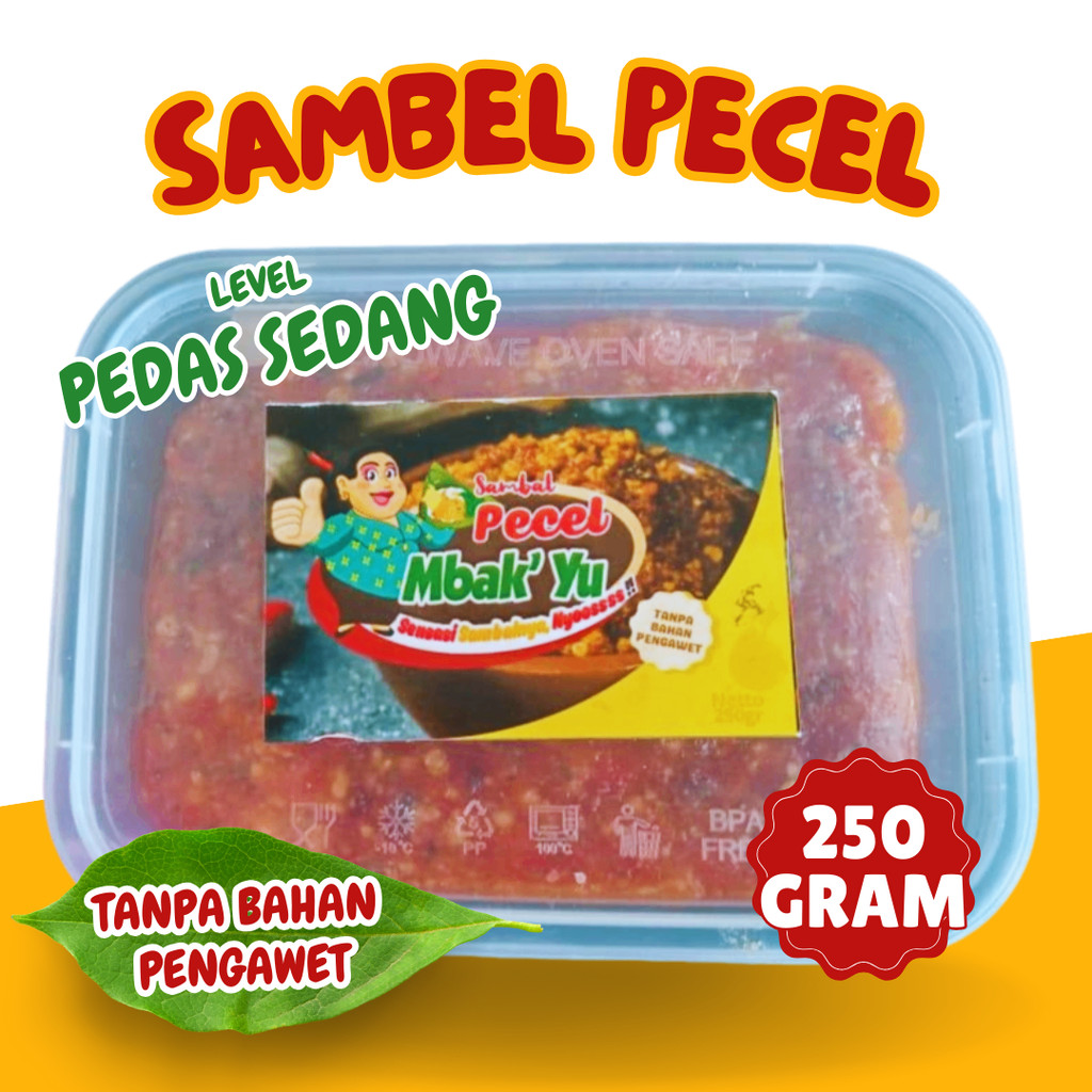 

Salin Sambel Bumbu Pecel Mba Yu Khas Jawa Timur Level PEDAS SEDANG 250 Gram (Kediri Sehat Tanpa Pengawet)