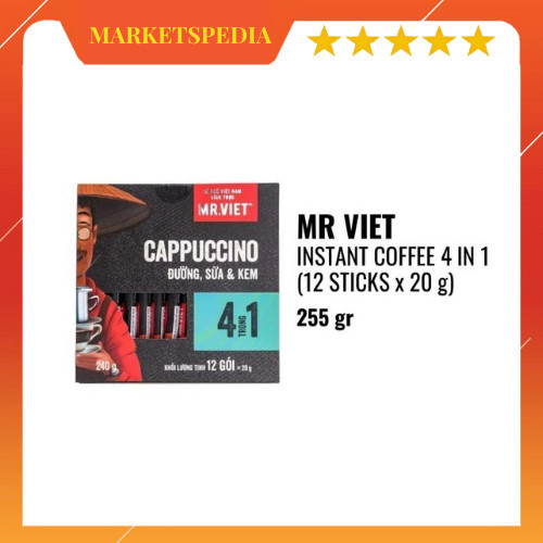 

Mr. Viet Cappuccino Instant Coffee 4 in 1 (12pc x 20g) 255 gr