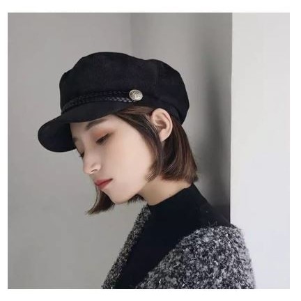 ✨TERLARIS✨ - Topi Fisherman / Fiddler Cap/ Topi Kapten/ Topi Sailor - Cokelat