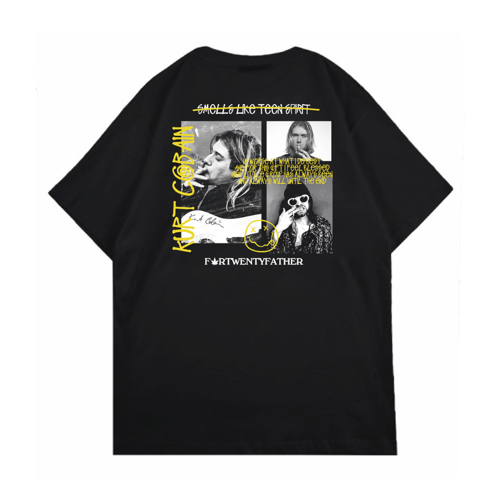 Kaos Pria Distro,420Father Kaos Kurt Kobain's X FR0006 X Otsky Cotton Combed (Pria & Wanita )Keren P