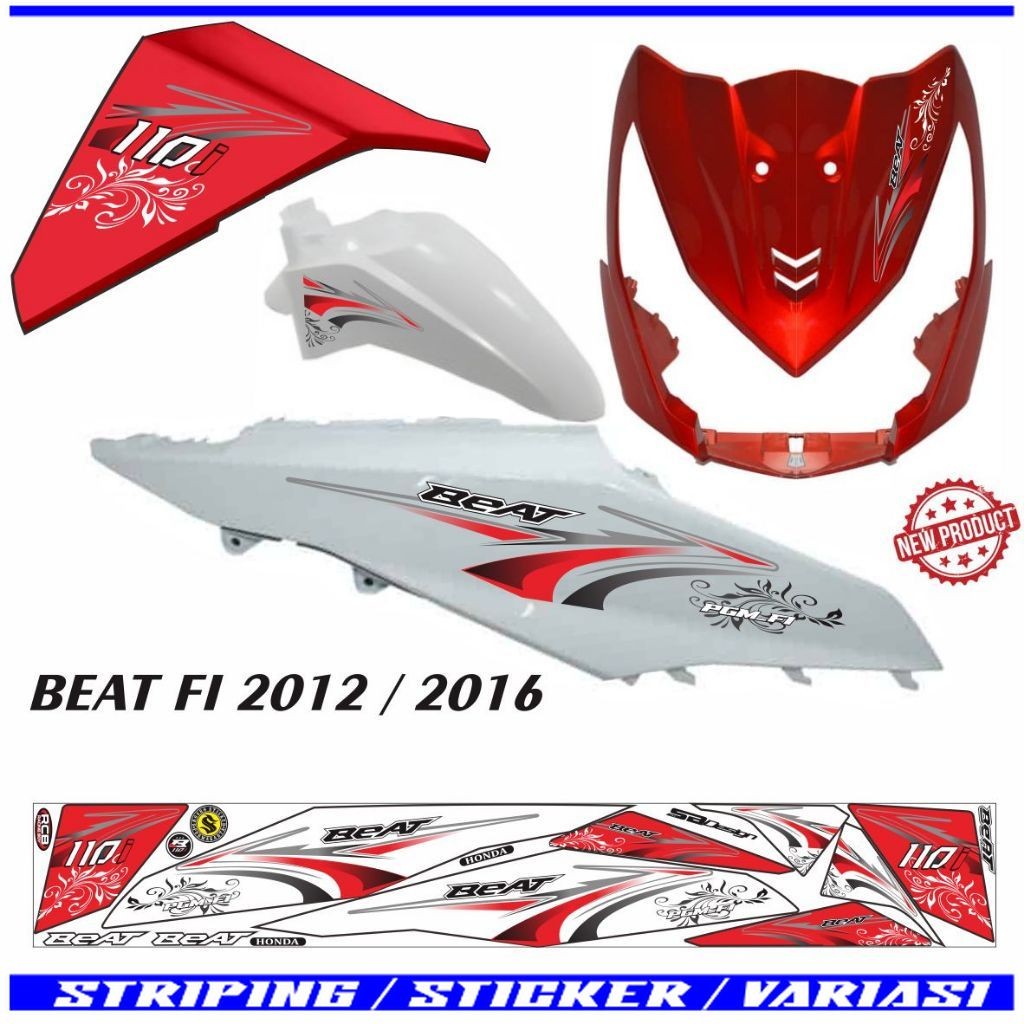 VARIASI STIKER BEAT FI STRIPING BEAT 2013 VARIASI MOTIF BARU VARIASI