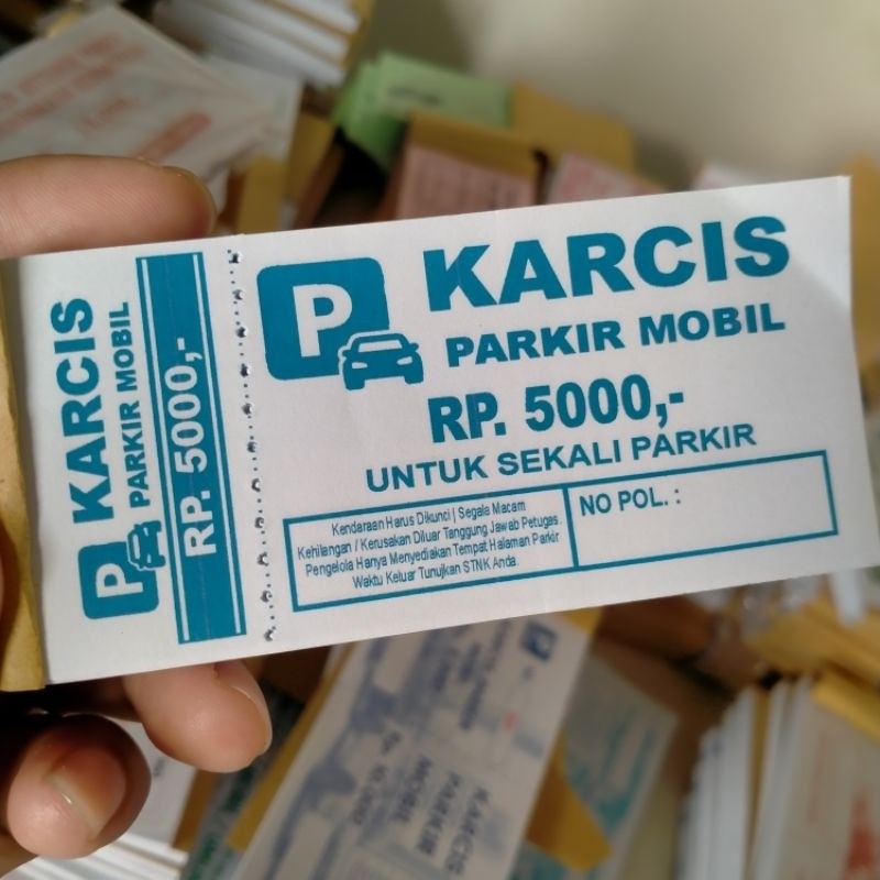 

COD KARCIS KUPON VOUCHER PARKIR MOTOR MOBIL BUS TRUCK BOX