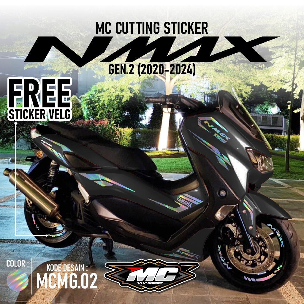 STRIPING CUTTING MOTOR YAMAHA NMAX NEW 2020 2021 2023 2024 FREE VELG SKOTLET STICKER STRIPING LIS VA