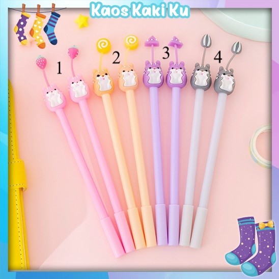 

Pulpen Karakter Boneka Buah Pena Gel Motif Karakter Lucu Pen Cute Student Korean