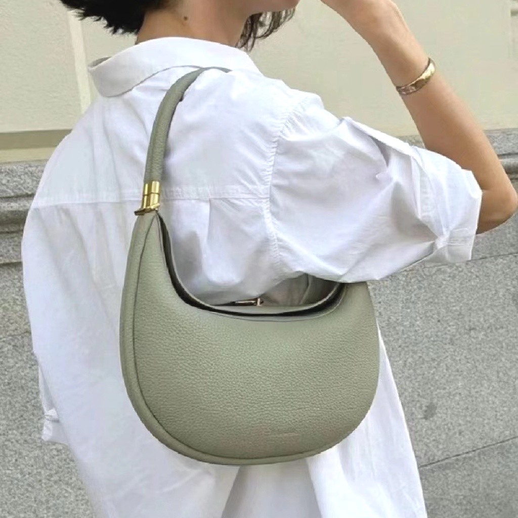 Songmont Songyue Series Summer Luna Bag Cowhide Crescent Bag Single Shoulder Crossbody Handbag Mediu