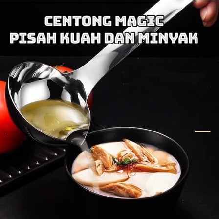 Centong Sayur Stainless Penyaring Minyak Lemak/Centong Pisah Minyak Centong Sup Sendok Sup Pisah Min
