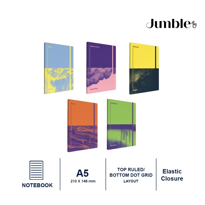 

Jumble and Co Two Minds - Split Notebook A5 Agenda Journal