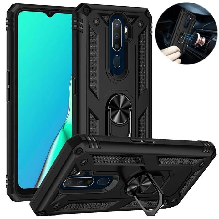CASE OPPO A9 2020 / A5 2020 SLIDE IRING CASING ARMOR SHOCKPROOF RING HOLDER CAMERA PROTECTION