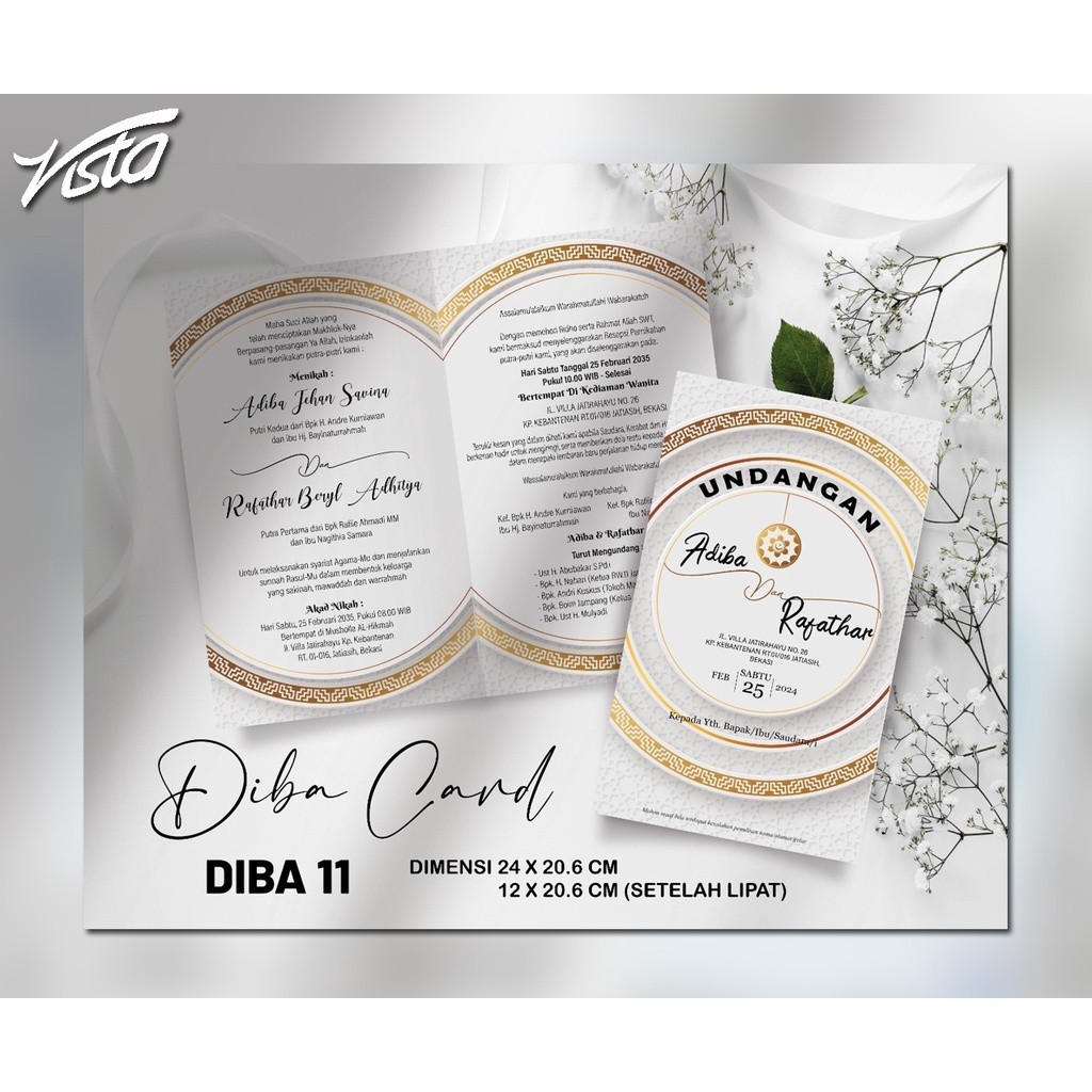 Blangko  diba card 11  Wedding Invitation