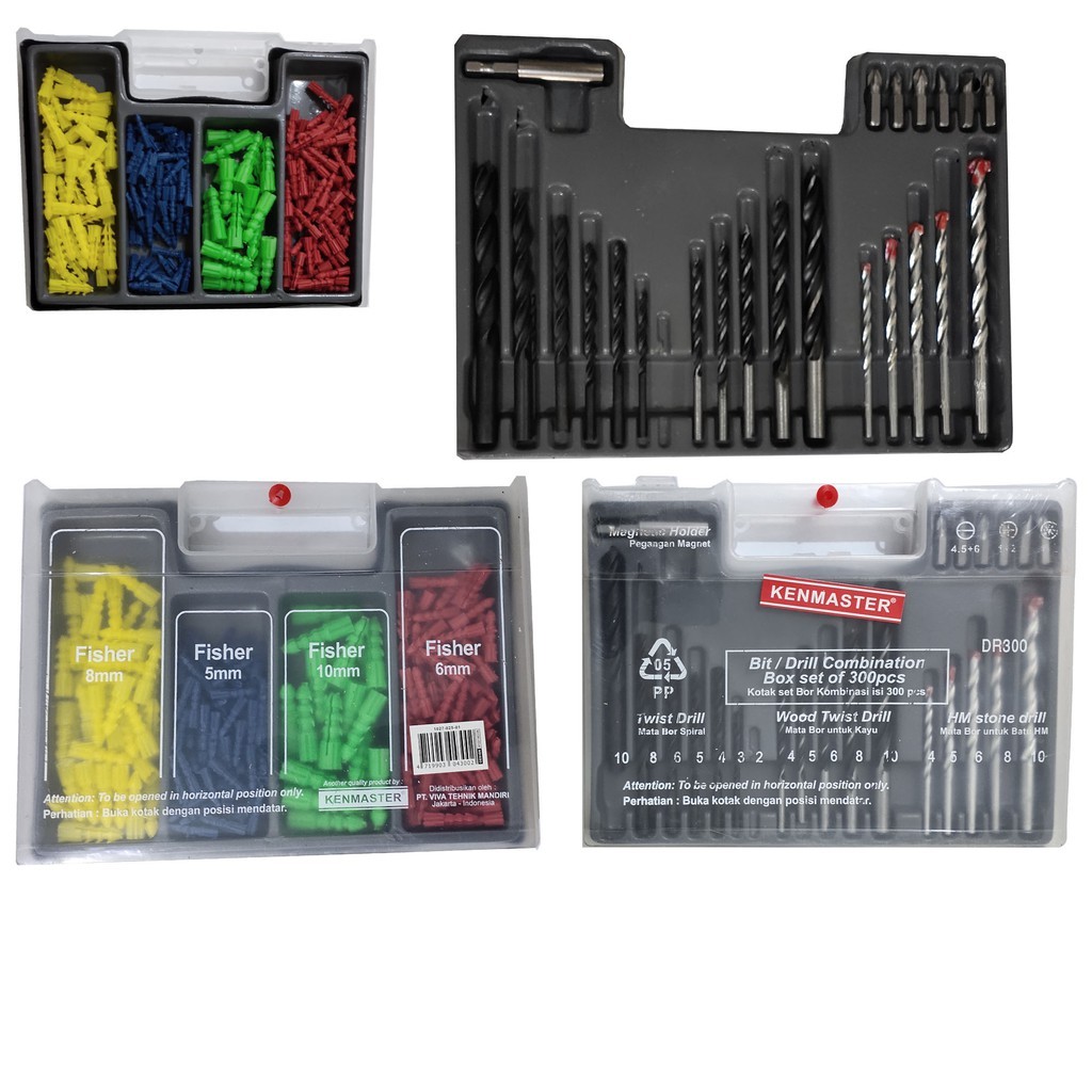 Mata Bor Set KENMASTER Kayu, Besi, Beton, Obeng, Mata Bor Set Kayu, Besi, Beton, Obeng, Mata Bor Set