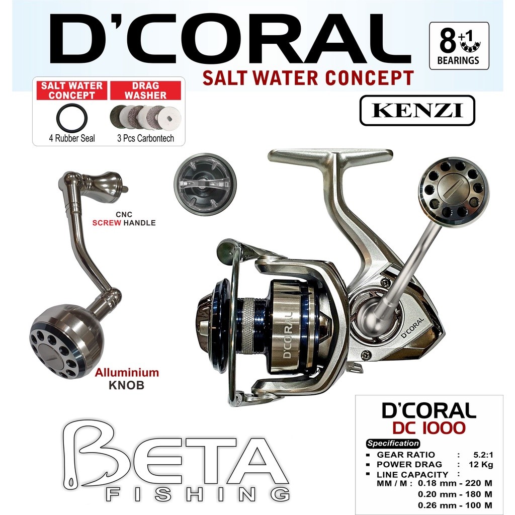 ALAT PANCING REEL KENZI D'CORAL SW 1000