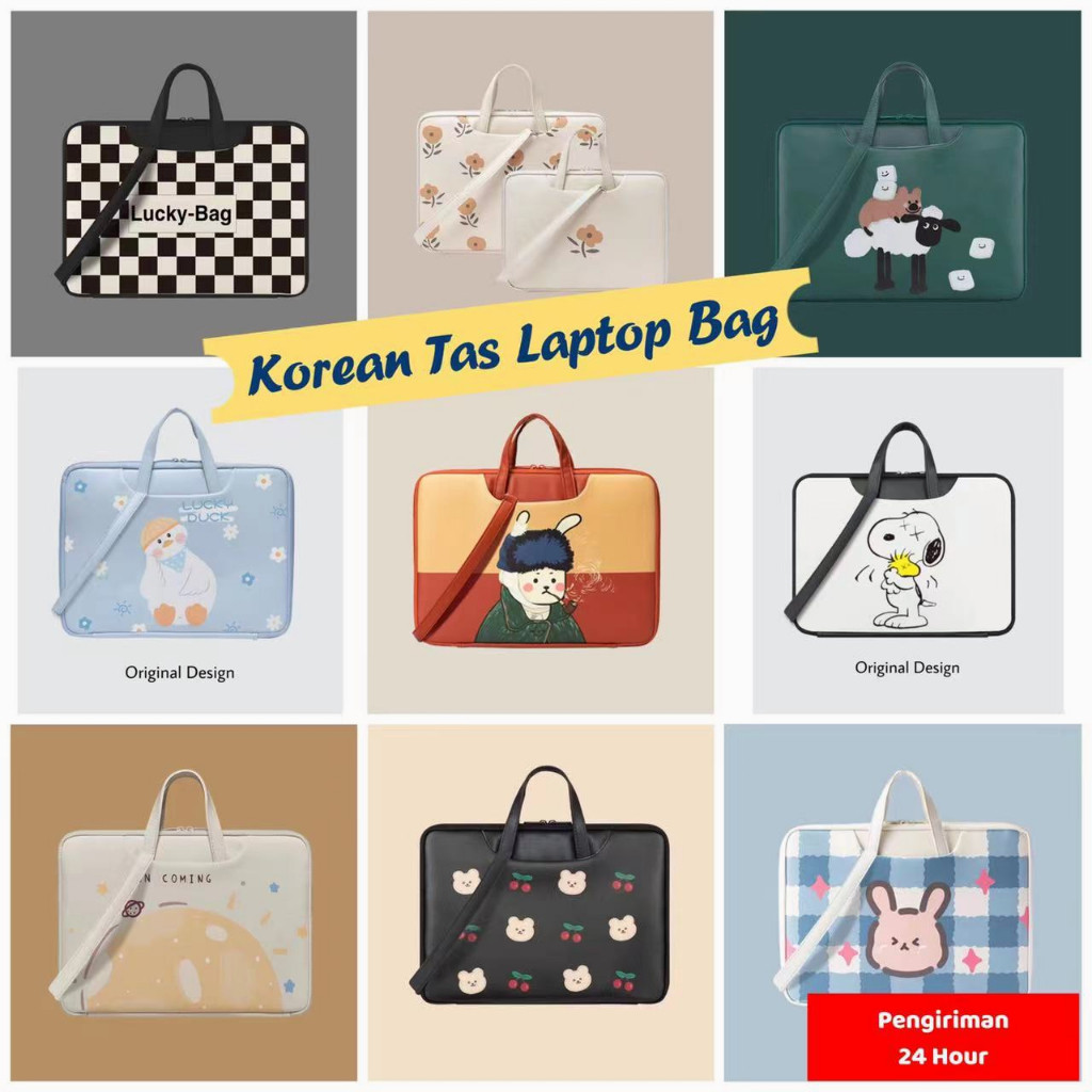 Tas Laptop Tahan Guncangan Tahan Air Untuk Macbook Air / Pro Asus Acer Dell Lenovo HP Samsung 13 14 