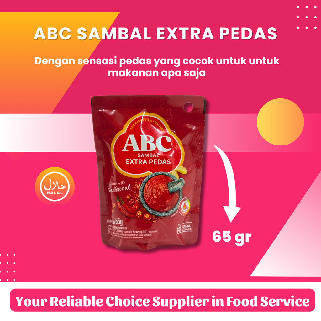 

Saus Saos Sambal ABC Extra Pedas 65 gram