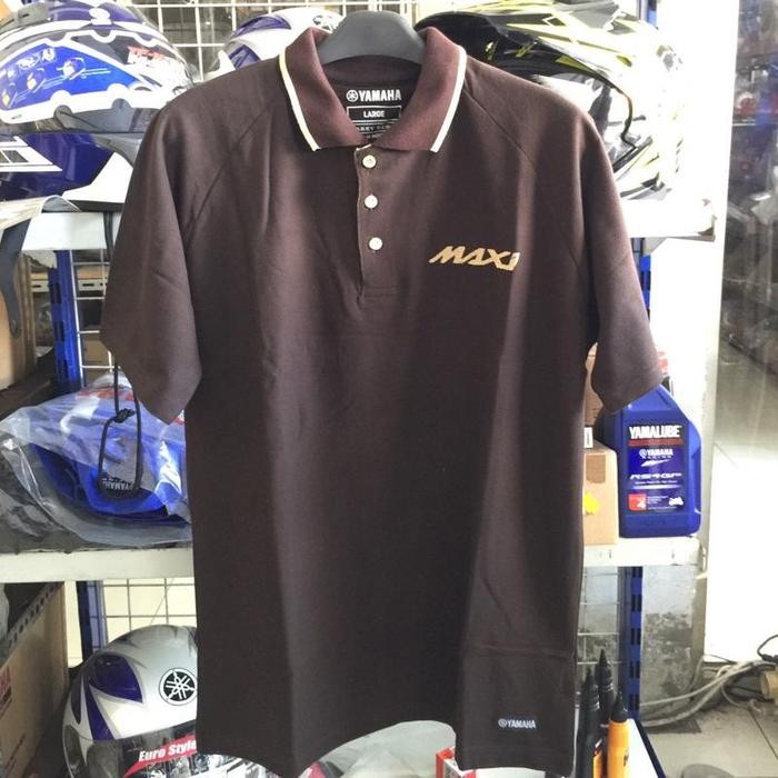 KAOS POLO ORIGINAL YAMAHA NMAX XMAX AEROX MAXI POLO 01 BROWN /COKLAT SIZE  L YAM-XPL01-BR-0L best