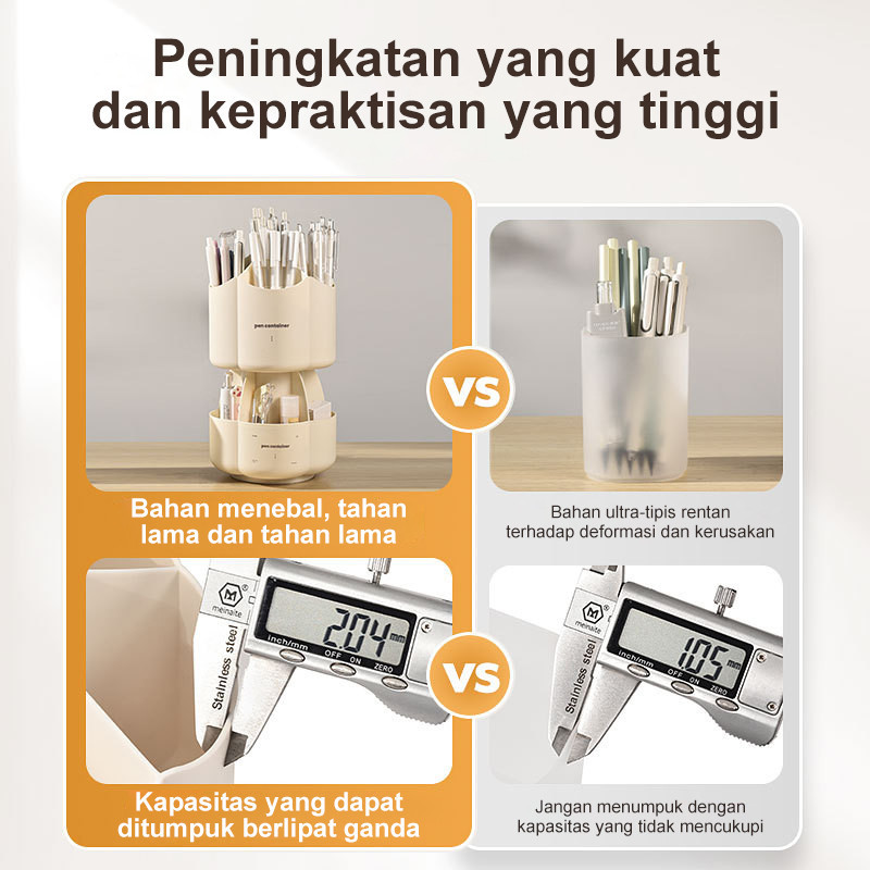 

JAMIN MURAH !!!Tempat Pensil 2 Lapis Rotasi, Penyimpanan Alat Tulis Minimalis Besar, Penyimpanan Pensil dan Pulpen Multifungsi, Kotak Penyimpanan Kreatif(BISA LANGSUNG ORDER)