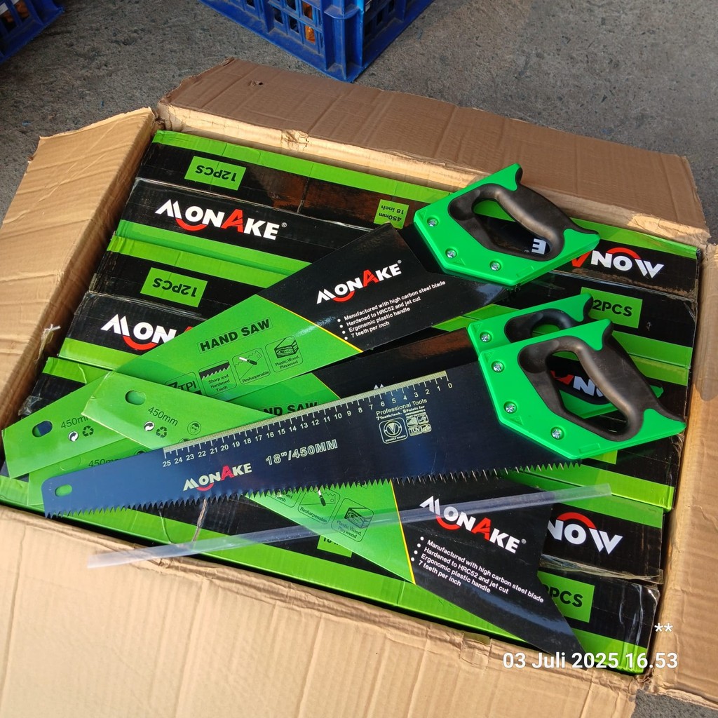 TEKIRO Gergaji Tangan 3 Mata / Gergaji Potong / TEKIRO Gergaji Kayu 3 Mata Hand Saw TEKIRO TEKIRO Ge