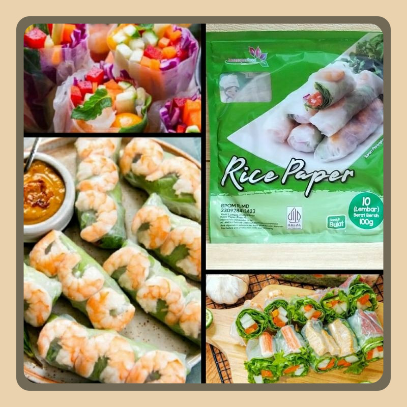 

Murah Rice Paper Bentuk Bulat Isi 10lembar Halal / Banh Trang High Quality Rice Paper / Kulit