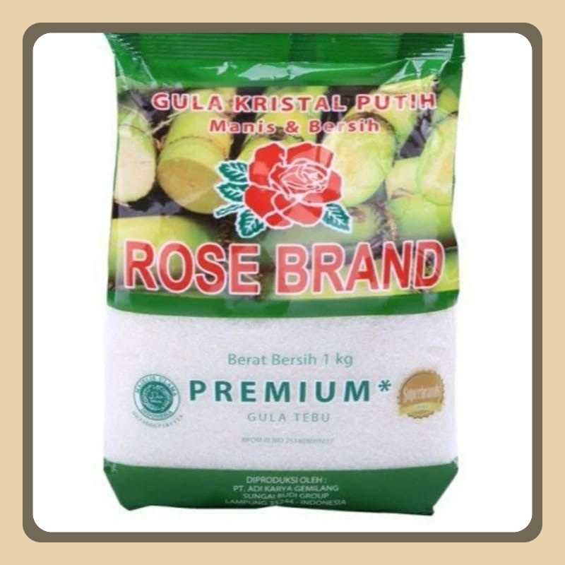 

SG GULA PASIR PUTIH ROSEBRAND 1KG/Gula Kristal ROSEBRAND/Gula Tebu PREMIUM SG