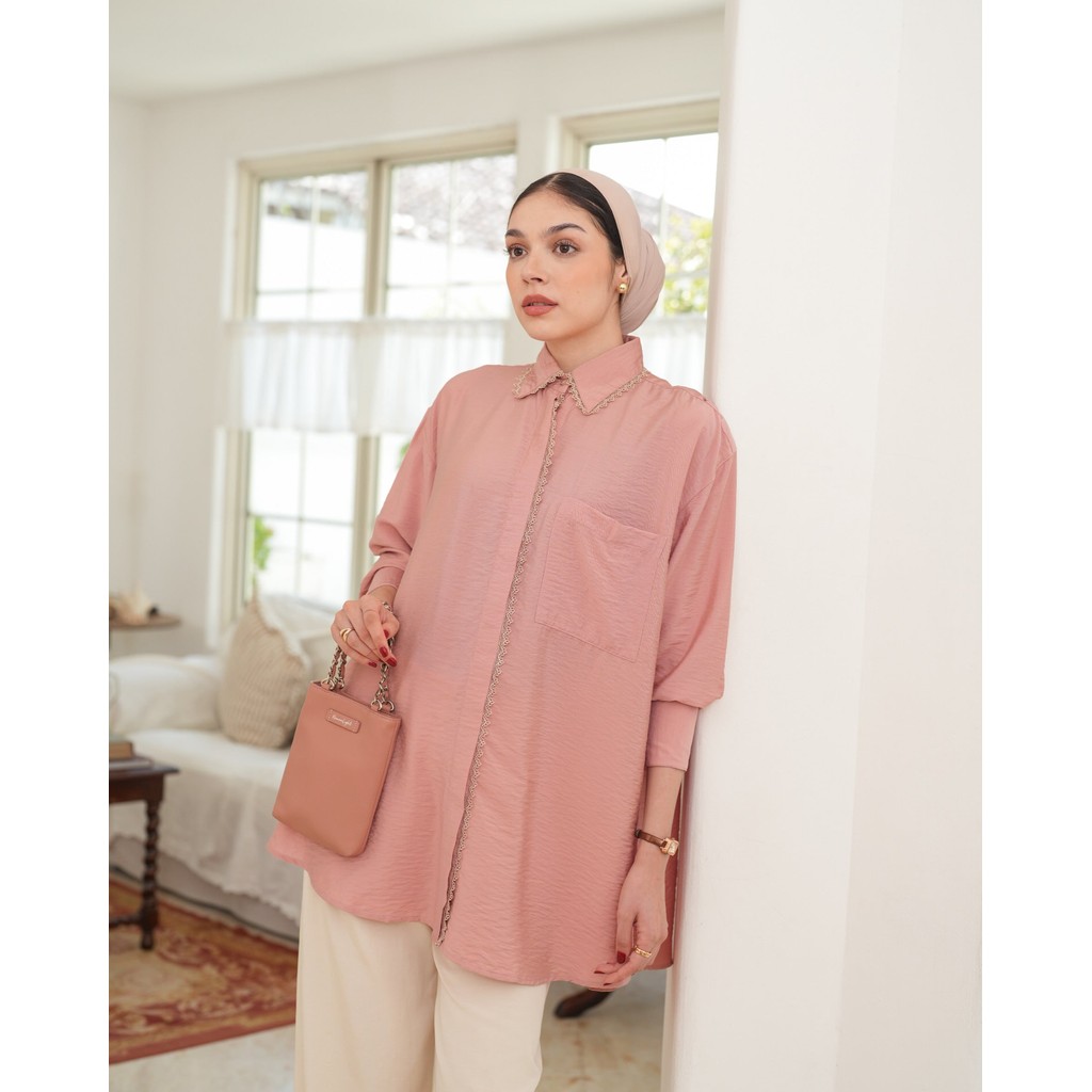 Heaven Lights - Hanifa Long Shirt - Atasan Kemeja Wanita