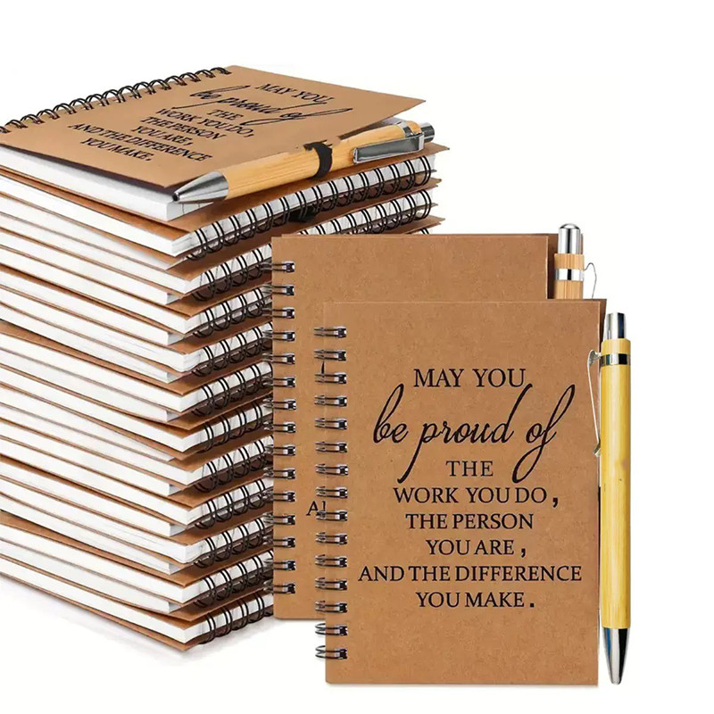 

Kraft paper notebook with pen