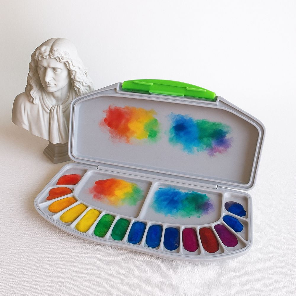 

Portable 16-Well Watercolor Palette Leak-proof Lightweight Folding Paint Box Artist Grade Paint Box Sketch