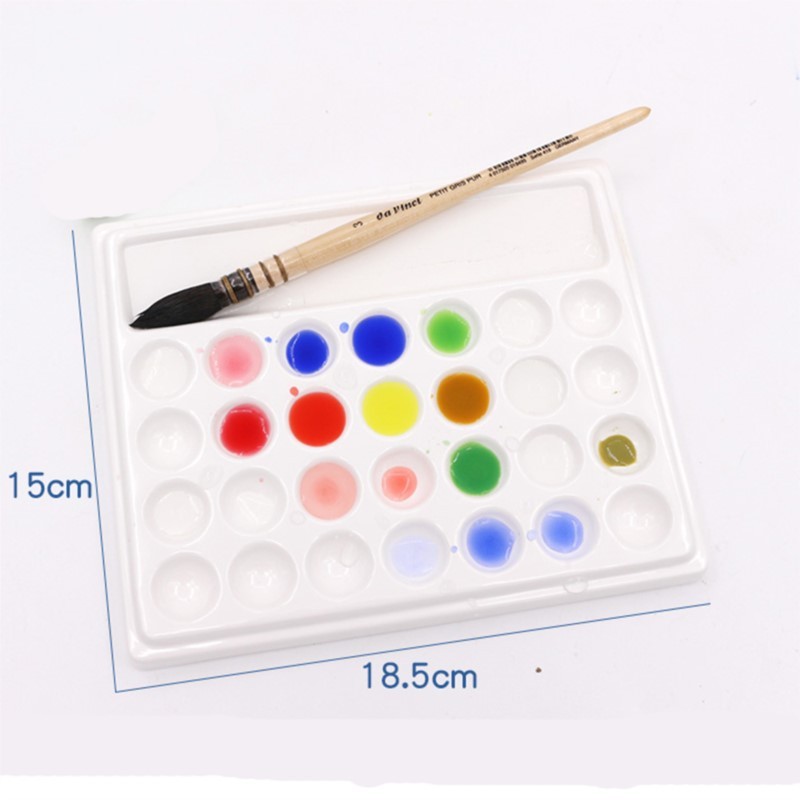 

1pcs Resin Artist Paint Palette Imitation ceramic oval Designed Tray for Watercolor Gouache Painting Wave pattern