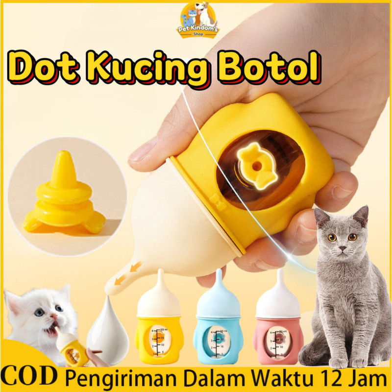 Dot Susu Kucing Botol  / Dot Hewan Peliharaan Silikon Bionik Anti Tersedak / Dot Anak Anjing Anak An