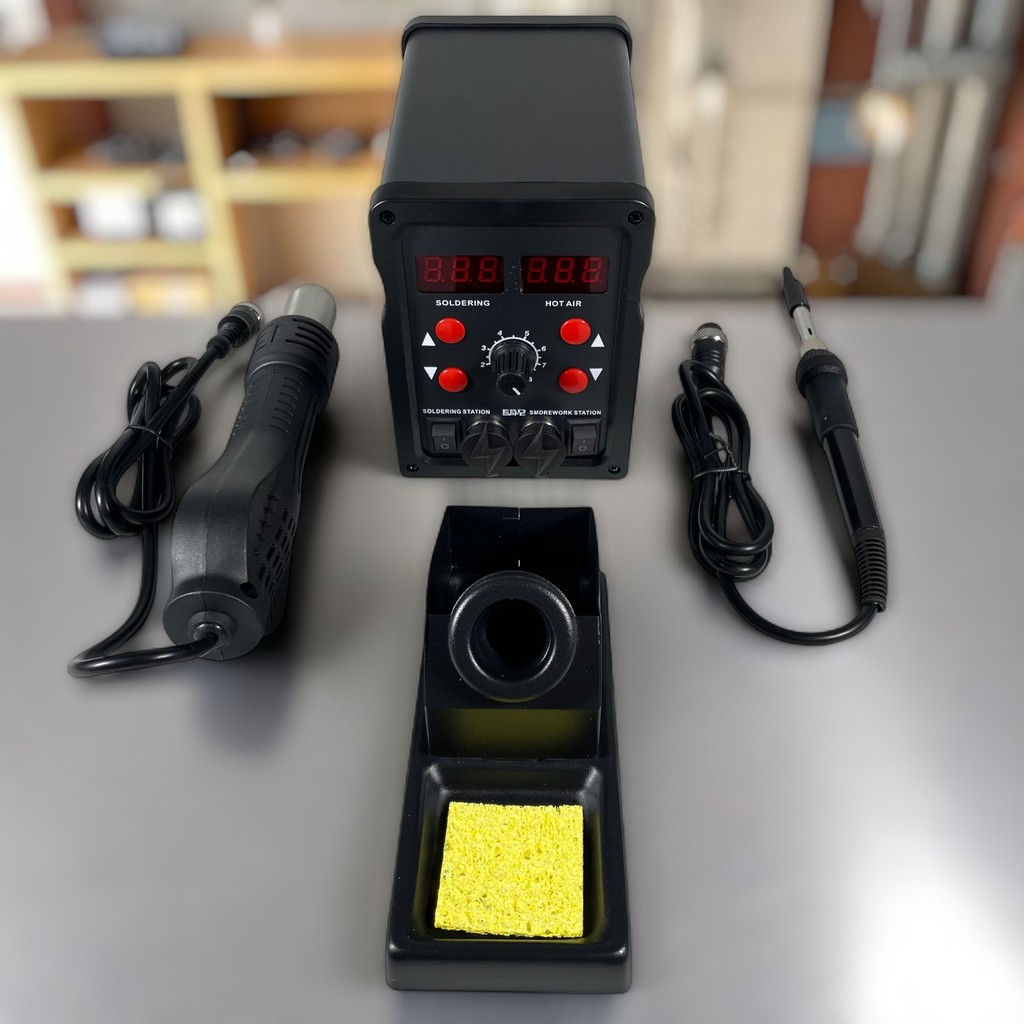 

SOUTES Soldering Station 2in1 Solder 80W with Hot Air Heat Gun 700W - 8586D