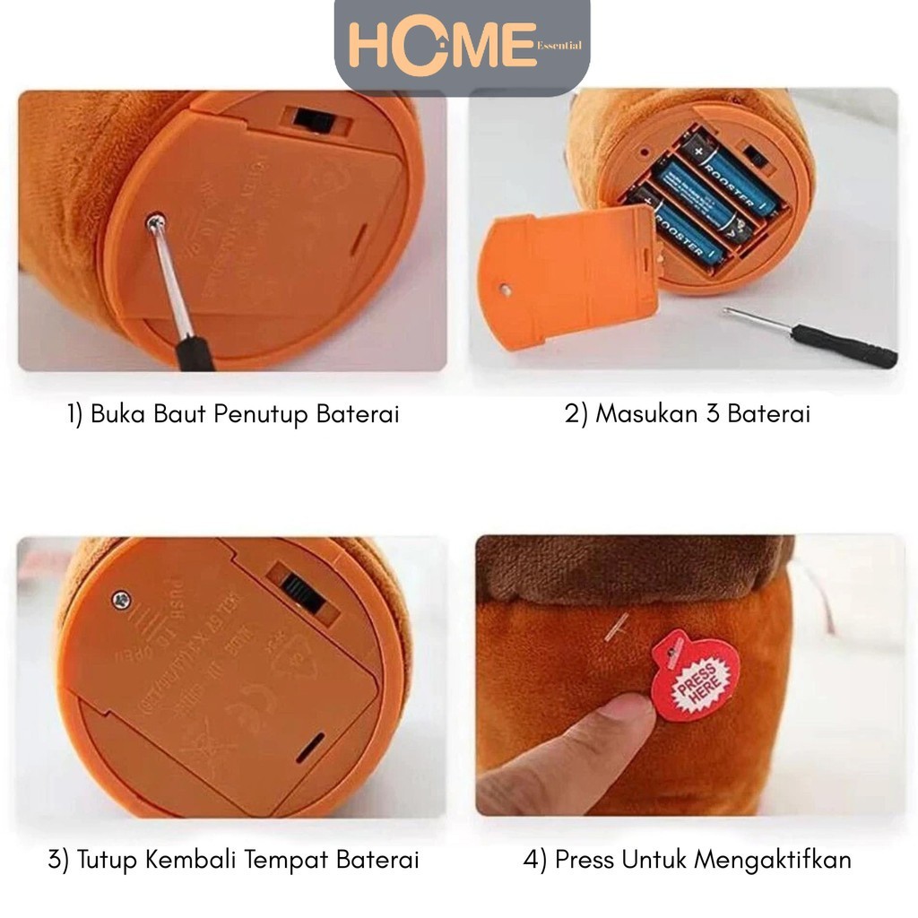 Sale (HE) Home Essential Cactus Toy Boneka Pintar Kaktus Dancing Cactus LED ORIGINAL