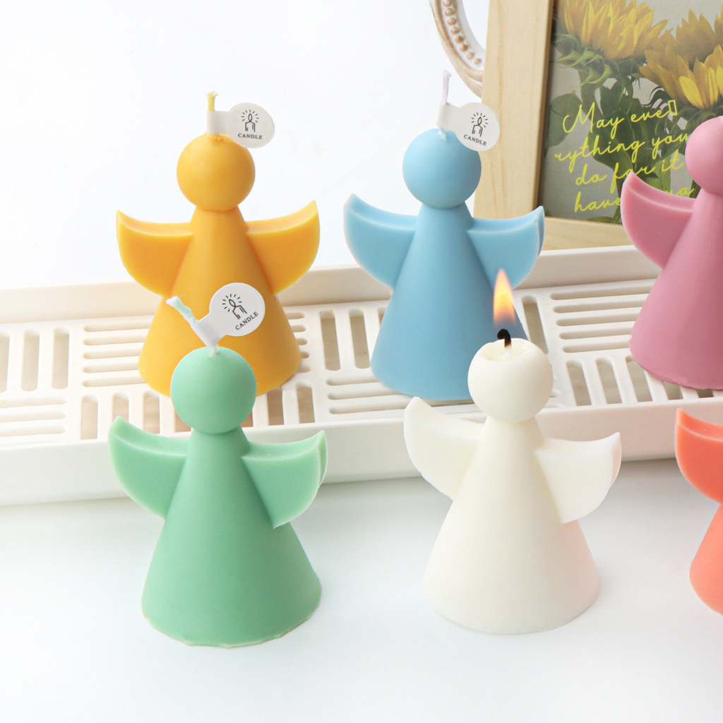 

3D Angel Pendant Silicone Molds DIY Angel Shaped Candle Mold Craft For Clay Plaster Epoxy Resin Festival Gifts Little Wing Angel