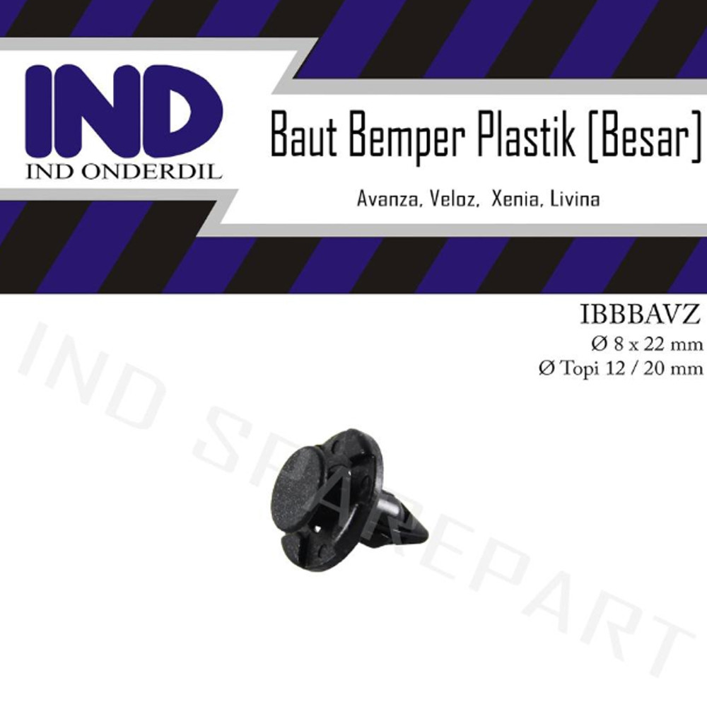 1 PC IND Onderdil Baut Klip-Rivet Bemper-Bumper-Grill Mobil Avanza-Veloz-All New/Xenia