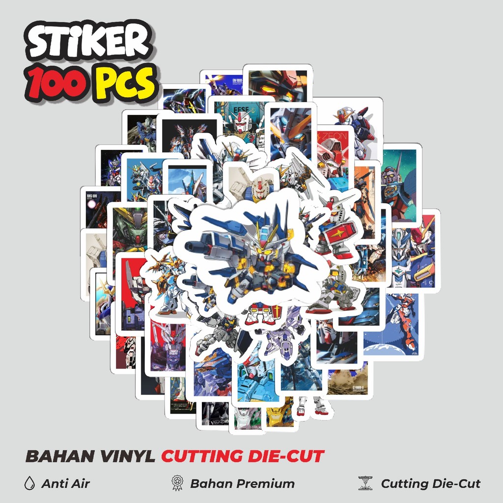 

Terbaru! 50 pcs Stiker Gundam V7 Dekorasi Lucu Kreatif untuk Notebook, Skateboard, HP